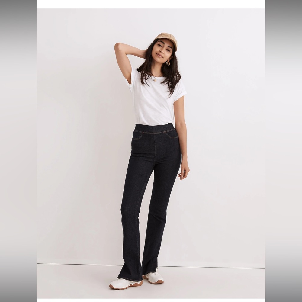 Madewell | Pull-On Skinny Flare Jeans | Dark Blue | 28